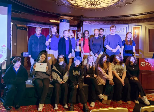 group of students posing for a picture